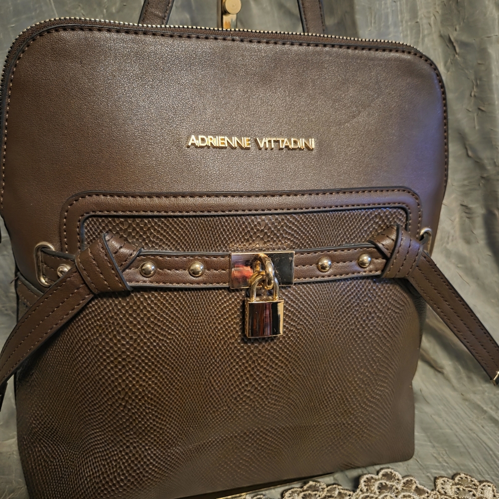 Adrienne Vittadini Brown 3-Way Bag | Satchel Crossbody Backpack
